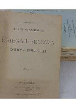Księga herbowa rodów polskich, zestaw 21- zeszytów, 1897- 1906r.