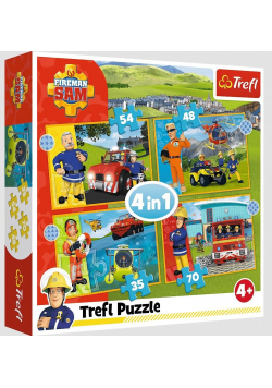 Puzzle 4w1 Odważny Strażak Sam TREFL