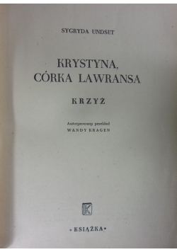 Krystyna, córka Lawransa. Krzyż, 1947 r.