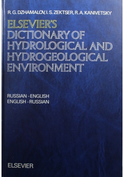 Elseviers Dictionary of Hydrological and Hydrogeological environment