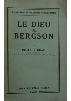 Le Dieu de Bergson, 1932 r.