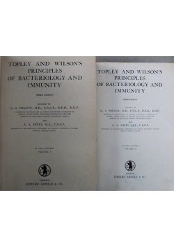 Topley and Wilsons Principles of Bacteriology and Immunity Volume I i II 1948 r.