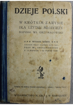 Dzieje Polski w krótkim zarysie dla użytku młodzieży 1916 r.