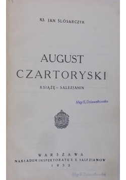 August Czartoryski, 1932 r.