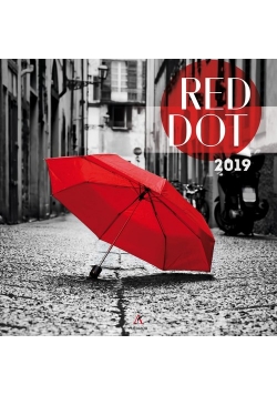 Kalendarz 2019 ścienny kwadrat Red Dot