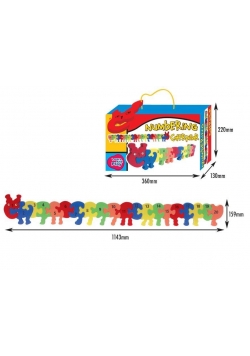 Puzzle numerowane - Gąsienica