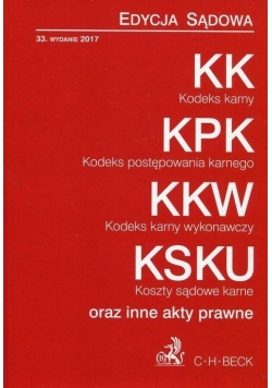 KK, KPK, KKW, KSKU oraz inne akty prawne w.33