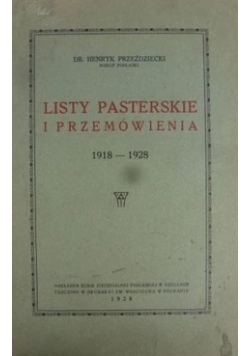 Listy pasterskie i przemówienia, 1928 r.