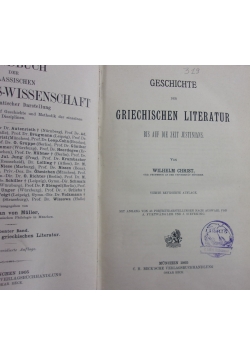 Geschichte der greichischen literatur,1905r.