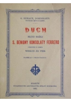Duch sługi bożej s. Benigny Konsolaty Ferrero, 1932 r.