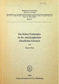 Die Sieben Todsunden in der mittelenglischen erbaulichen literatur