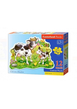 Puzzle 12 maxi - Krówki na łące CASTOR