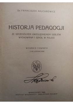 Historja pedagogji, 1922 r.