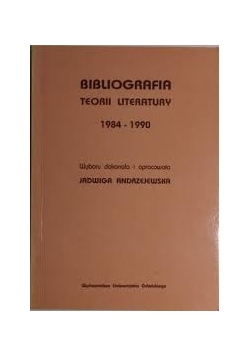 Bibliografia teorii literatury 1984-1990