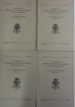 Analecta ordinid fratrum minorum capuccinorum. Vol. 100 Tom  od 1 do 6
