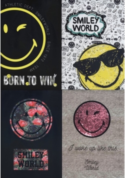 Zeszyt A4 Smiley w kratkę 54 kartki 10 sztuk mix