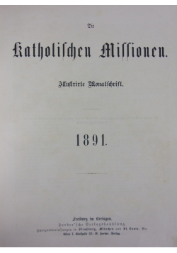 Die Katholischen Missionen, 1891 r.