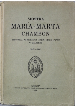Siostra Maria Marta Chambon 1938 r
