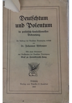 Deutschtum und Volentum, 1910 r.