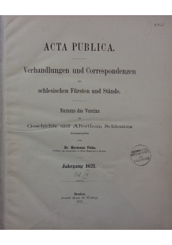 Acta Publica, 1875r.