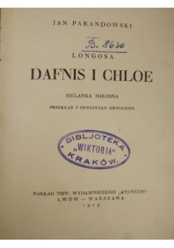 Dafnis i Chloe, 1925 r.