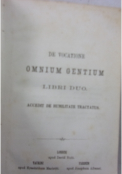 Omnium Gentium, 1868 r.