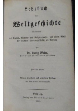 Lehrbuch der Weltgeschichte, 1861 r.