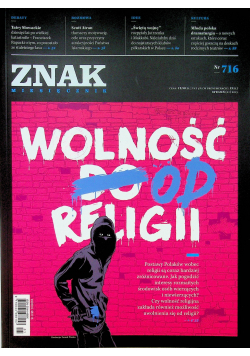 Znak Miesięcznik 726 Wolność od religii