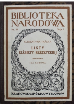 Listy Elżbiety Rzeczyckiej 1927 r.