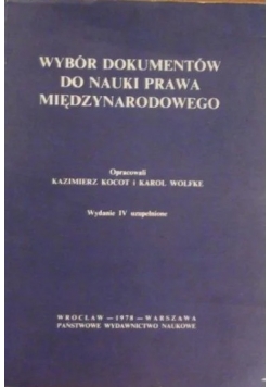 Wybór dokumentów do nauki prawa międzynarodowego