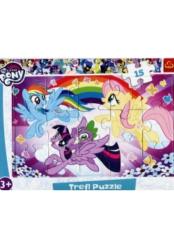 Puzzle 15 Ramkowe My Little Pony Zabawa kucyków
