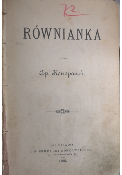 Równianka 1888 r.