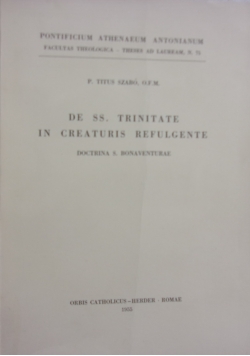 De SS. Trinitate in Creaturis Refulgente