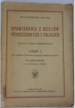 Opowiadania z Dziejów Powszechnych i Polskich, część I, 1925 r.