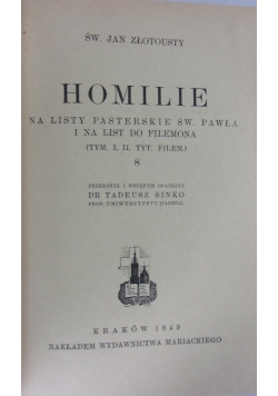 Homilie ,1949r.