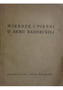Wiersze i pieśni o Armii Radzieckiej ,1948r.