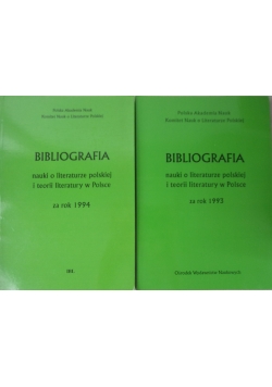 Bibliografia nauki o literaturze polskiej.Zestaw 2 książek