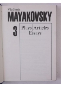 Plays Articles Essays 3