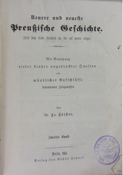 Neuere und neueste Preußische Geschichte, 1854 r.