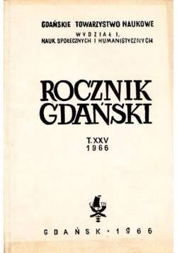 Rocznik gdański, t.XXV