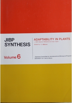 Adaptability in Plants Volume 6