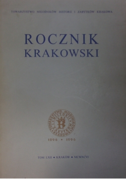 Rocznik krakowski. Tom LXII