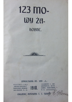 123 mowy żałobne, 1910 r.