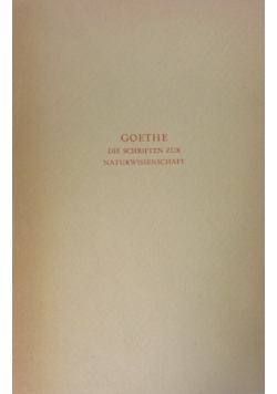 Die Schriften zur Naturwissenschaft,Tom9
