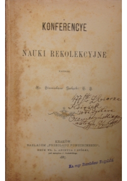 Konferencye i nauki rekolekcyjne, 1887 r.