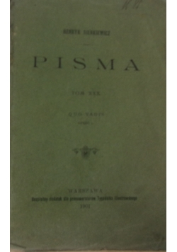 Pisma, Tom XXX, 1901r