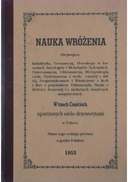 Nauka wróżenia, Reprint z 1853 r.