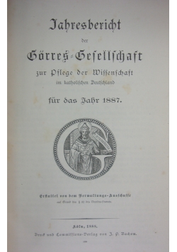 Jahresbericht der Borres=Besselschaft, 1888r.