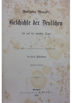 Geschichte der Deutschen, 1872 r.