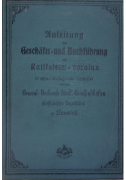 Unleitung zur Geschafs =und Buchfuhrung, 1902r.